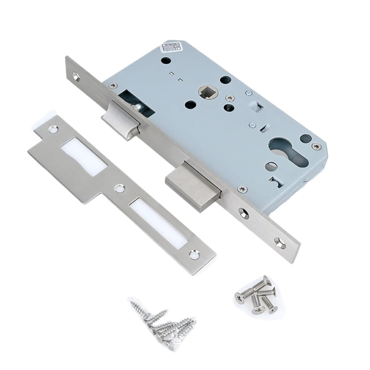 Ittruh One Color Mortice Door Lock,Horizontal Mortice Sash,72 * 55,Width 20Mm Latch Mechanism For Euro Cylinder Key Locking Security(Size:square Head)