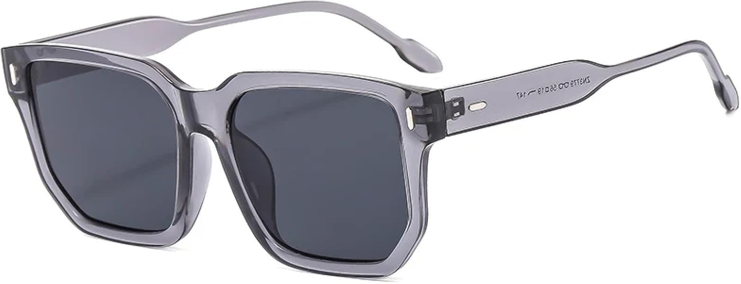 Fashion Trendy Large Frame Sunglasses Retro Eyeglasses Wide Edge Lens Leg