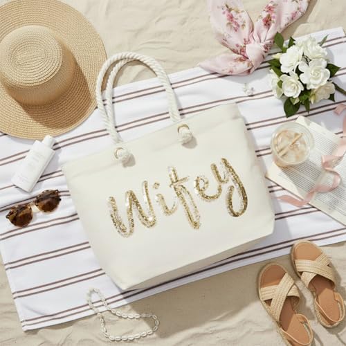 Bolso grande de yute para boda Elegantpark miniatura 7