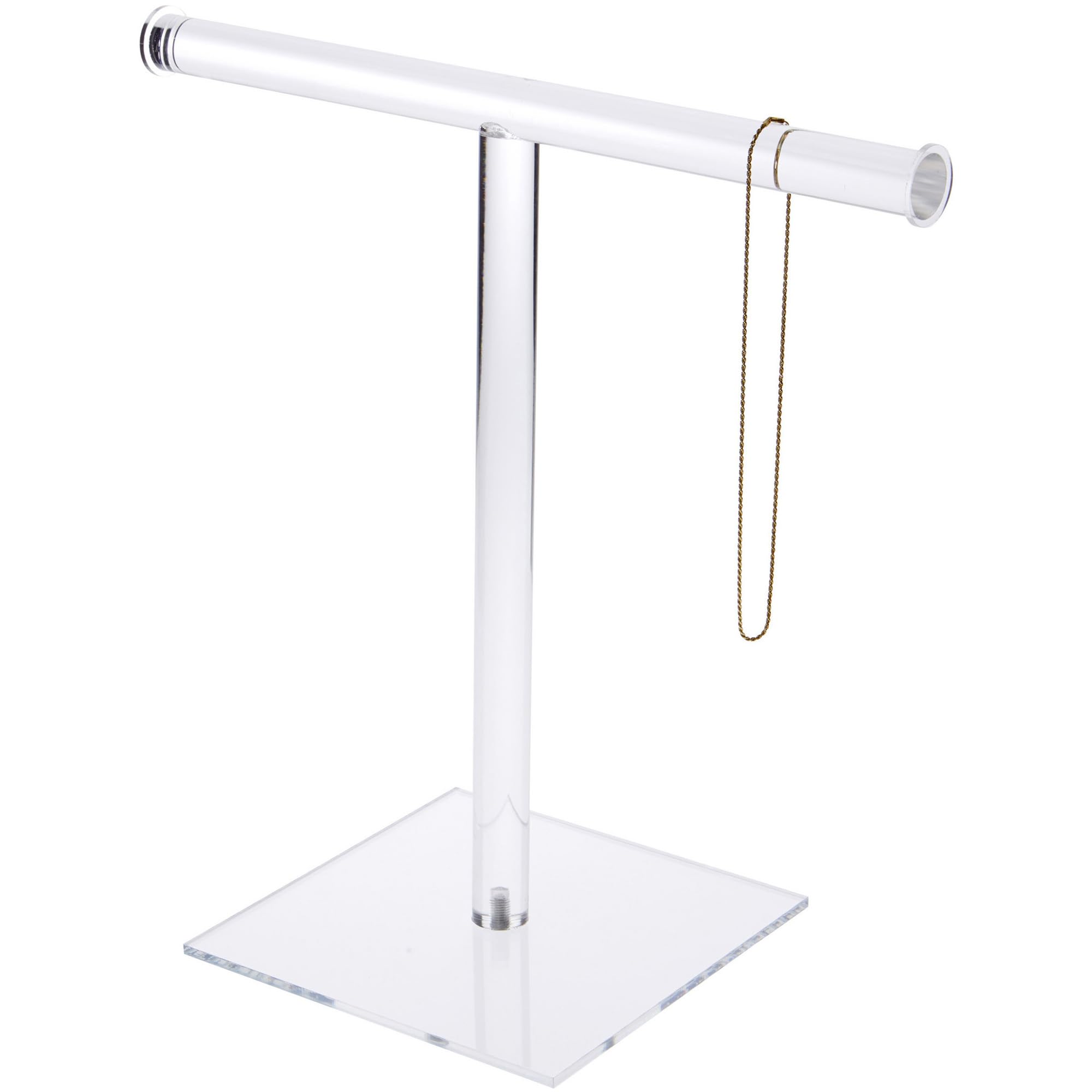 Plymor Clear Acrylic T-Bar Necklace Display Stand, 15.5