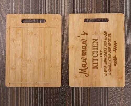Tabla De Cortar De Bambú Rectangular Mawmaw's Kitchen Con Ranura Para Jugos miniatura 2