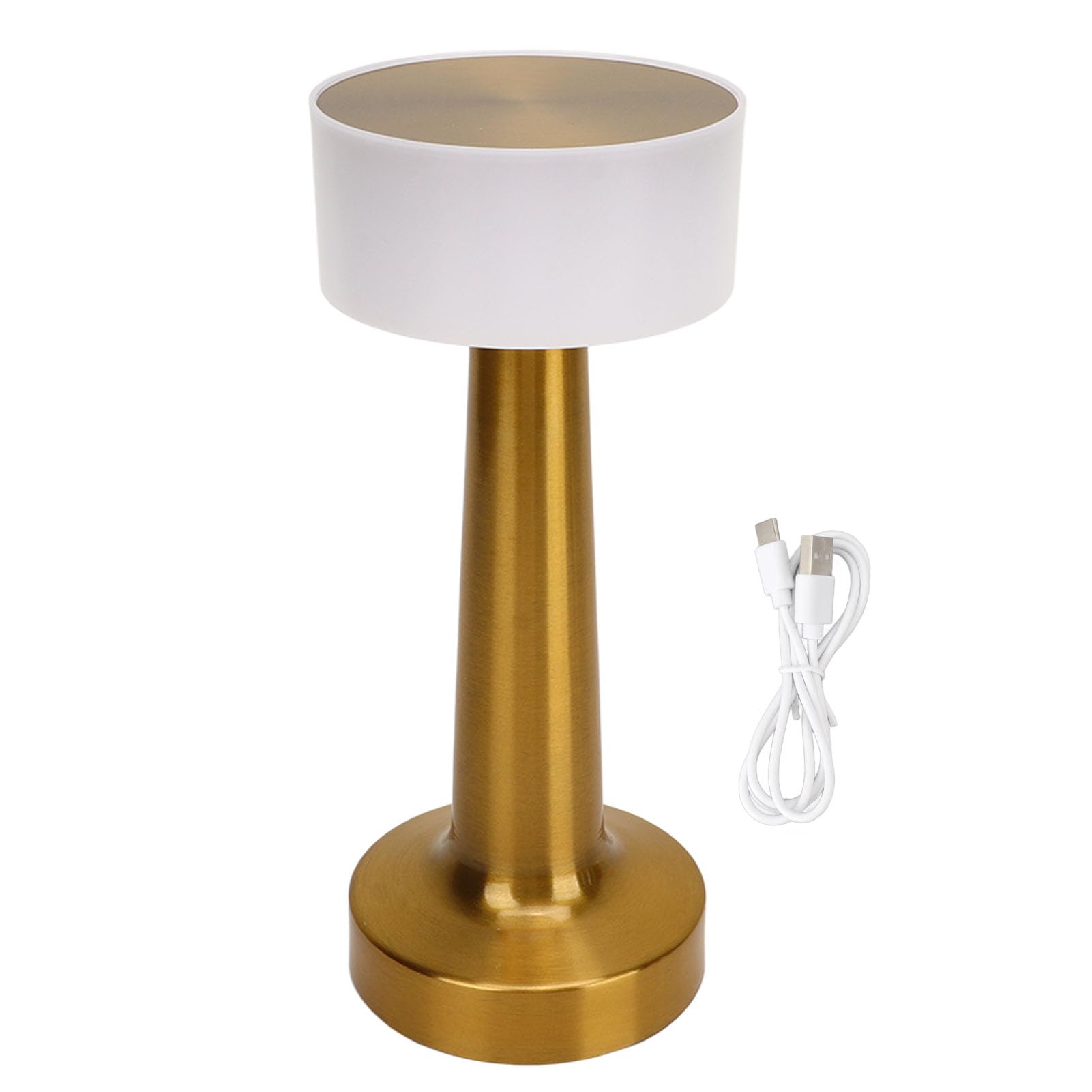 Garosa Lampada da Tavolo LED Portatile con Sensore Touch 3 Livelli di Luminosità 3 Colori di Luce Ricarica USB Acrilico 1W