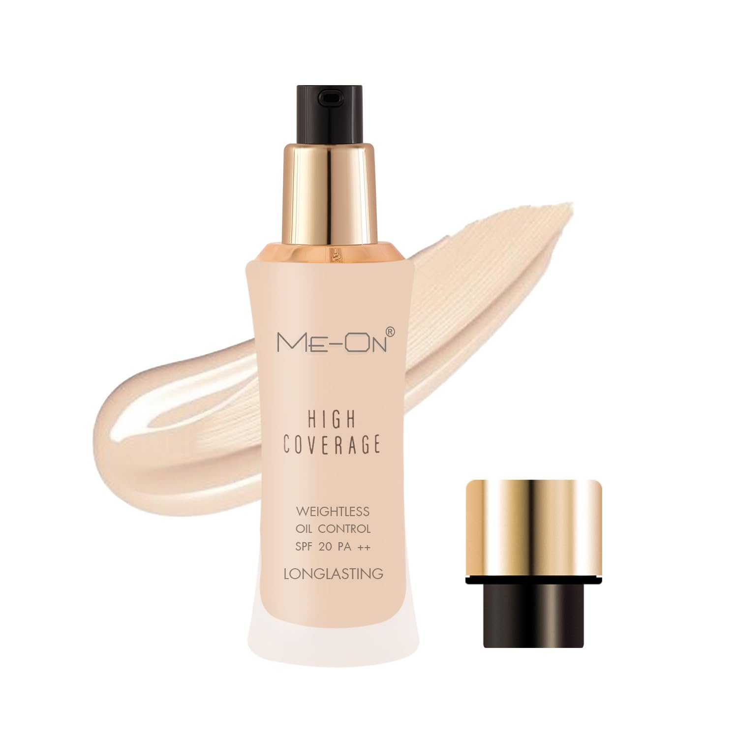 ME-ON High Coverage Foundation for Women | Lightweight & Oil-Control Formula | Easy to Blend | Smooth, Natural Matte Finish | Long-Lasting Base Makeup (N01-Cool Ivory, 30 ml)-picture-10