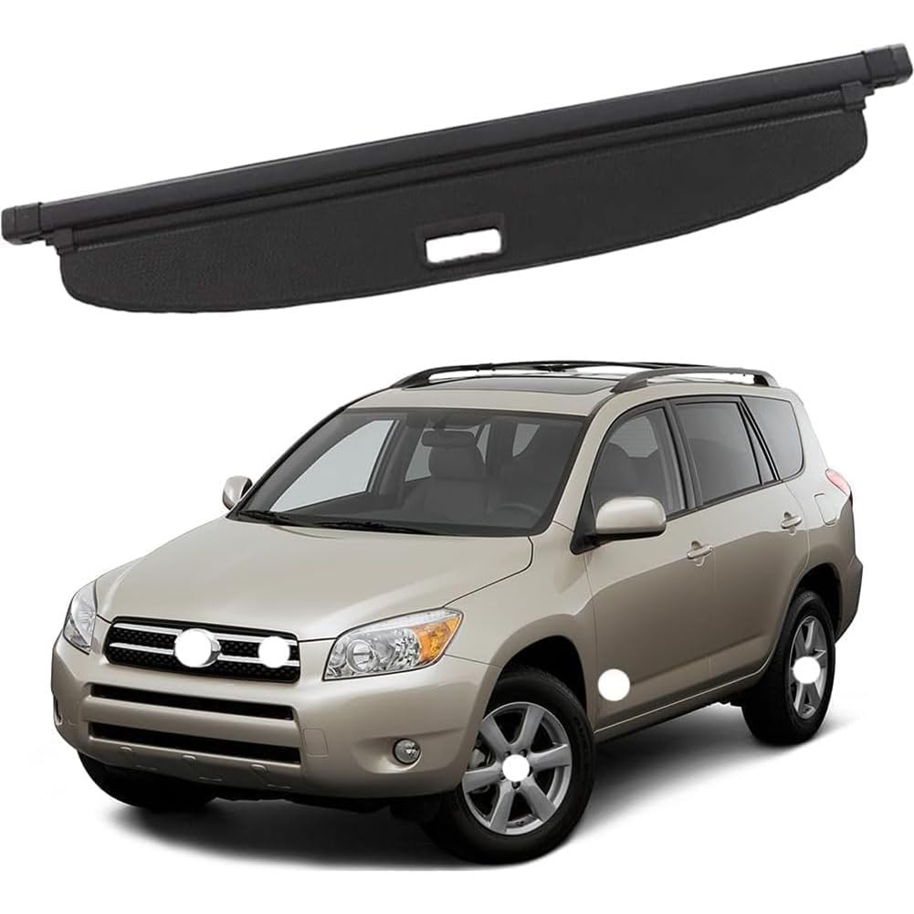 OZFRVXUG Retractable Rear Trunk Parcel Shelf for Toyota RAV4 2006-2013, Trunk Parcel Shelf Luggage Shade Shield Security Organizer Boot Load Shielding