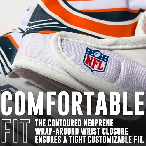 Image of Franklin Sports Youth NFL Football Receiver Gloves - Kids Football Gloves Pair - NFL Team Logos and Silicone Palm