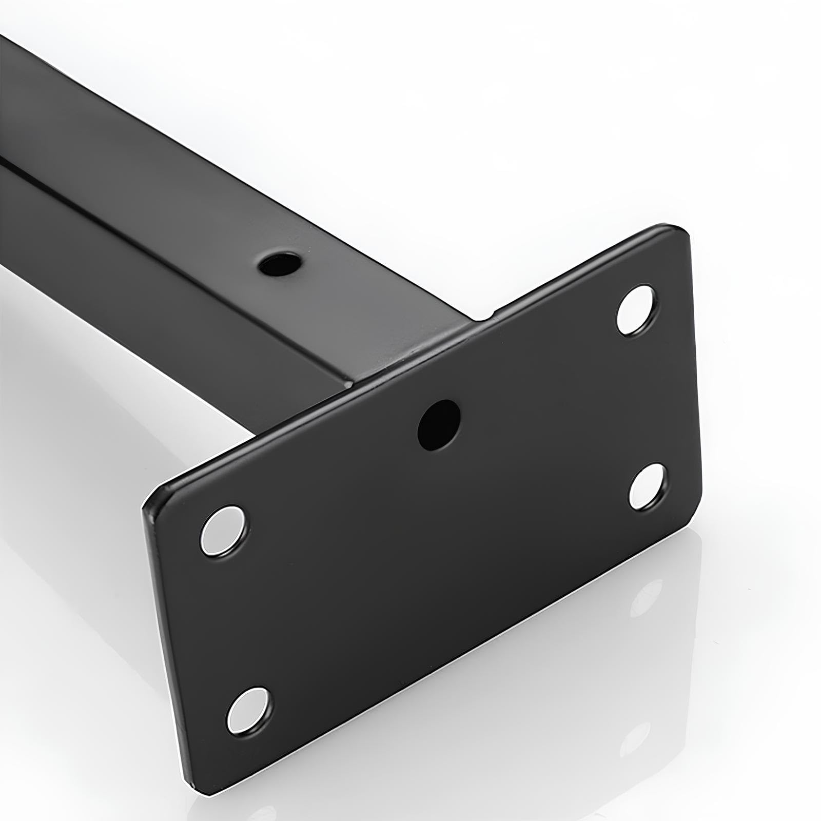 2 Supporti per Scaffali, da 25cm 30cm 35cm 40cm 50cm, Reggimensola a Scomparsa, Reggi Mensola da Muro, Staffe per Mensole Pesanti con Viti(Black,40cm/15.75in)