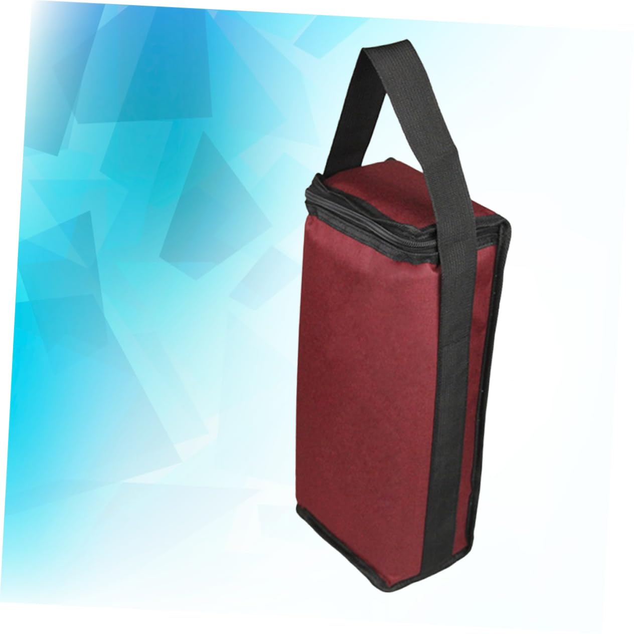 SOLUSTRE à vin pour 2 bouteilles, parfait pour les voyages, le camping et les pique-niques, de voyage avec séparateur et bandoulière pratique, rouge, m
