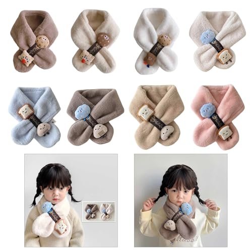 Children Plush Scarf Crossing Styles Kids Scarf Warm Baby Neck Wrap Stylish Scarf For School Travel & Outdoor Fun Ages 3-102