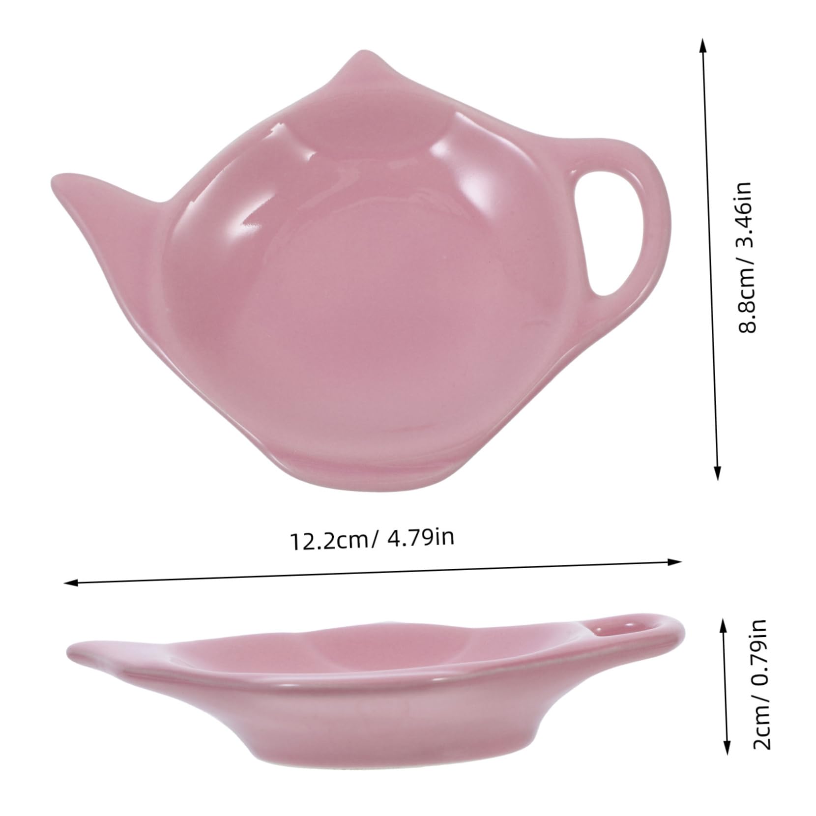Teapot Shaped Ceramic Tray Stylish Tea Bag Holder Coaster for Sauces Desserts Multi Purpose Decorative Dish for Tea Lovers
