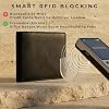 Billfold Wallet for Men: RFID Blocking Genuine Leather Slim Bifold, 12 Card Slots & 2 ID Windows with Gift Box, Black
