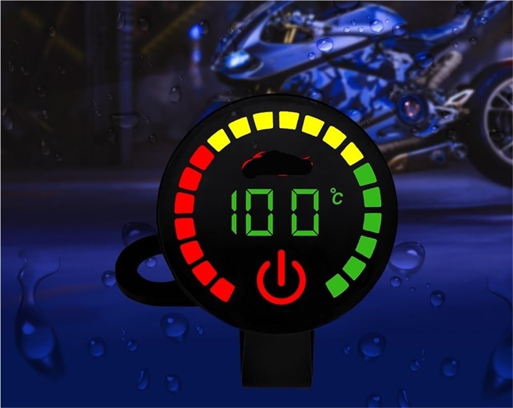 Misuratore della Temperatura dell'Acqua per Motocicletta per termometro per XMAX250 300 NMAX CB 400 CB500X Indicatori di Tensione Doppio Display Contachilometri