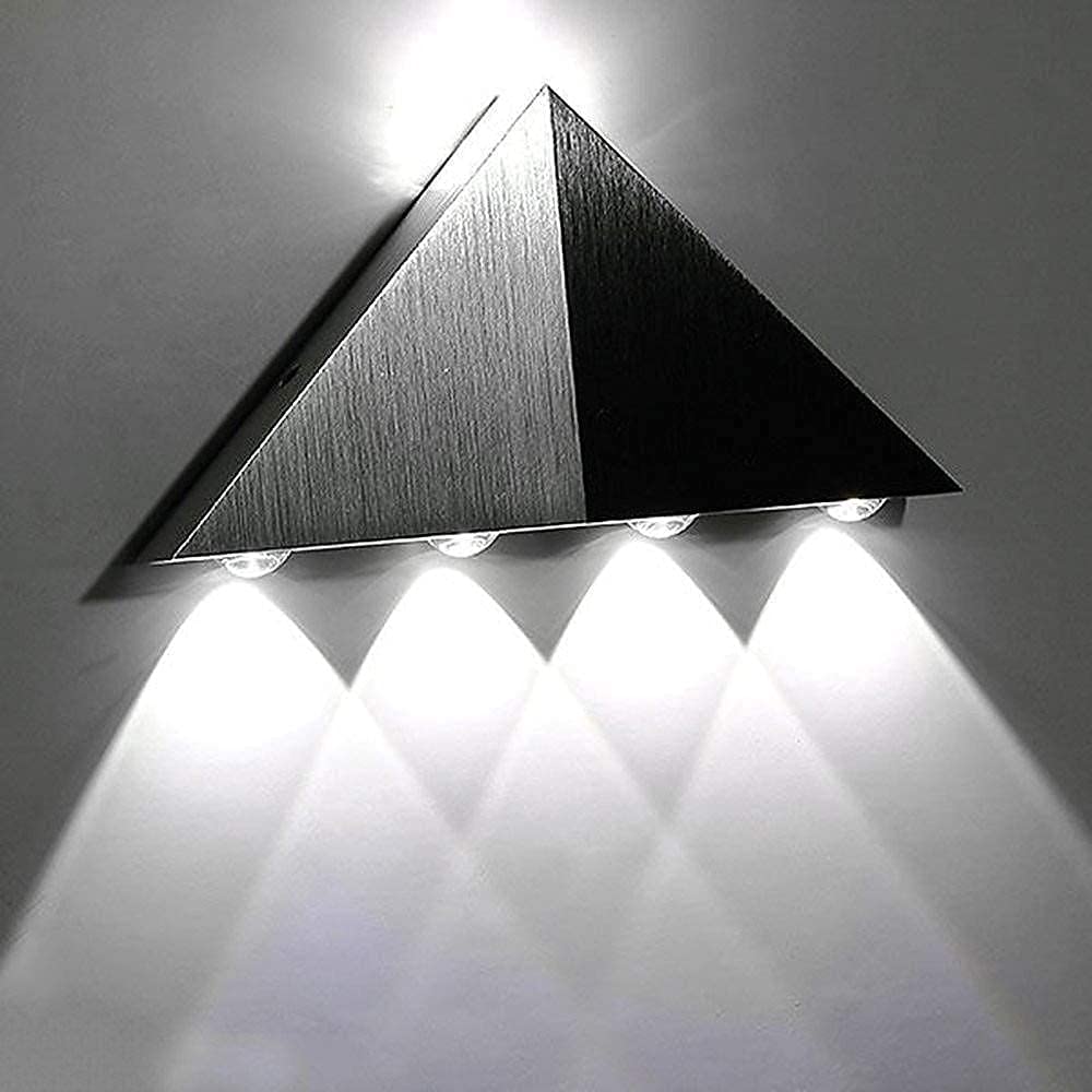 Applique Murale Chambre Ambiance Cosy Luminaire Triangle Led Haut et Bas