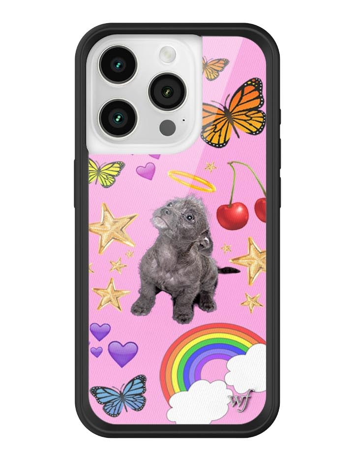 Coque iPhone 15 Pro Wildflower cœurs et papillon par entreprise de femmes