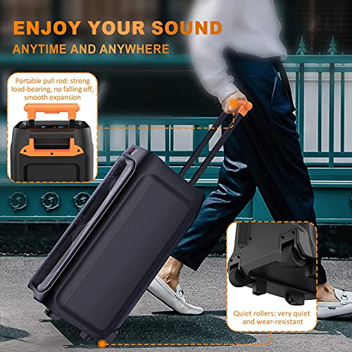 FanFun Karaoke Machine com 2 microfones sem fio, alto-falante Bluetooth portátil, alto-falante de fe