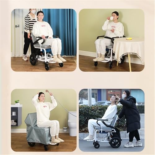 Rollator für Wohnung Multifunktionales Pflegebett, Rollstuhl, Heimmobil, Hebebett for gelähmte Patienten Wohnungsrollator – Bild 7