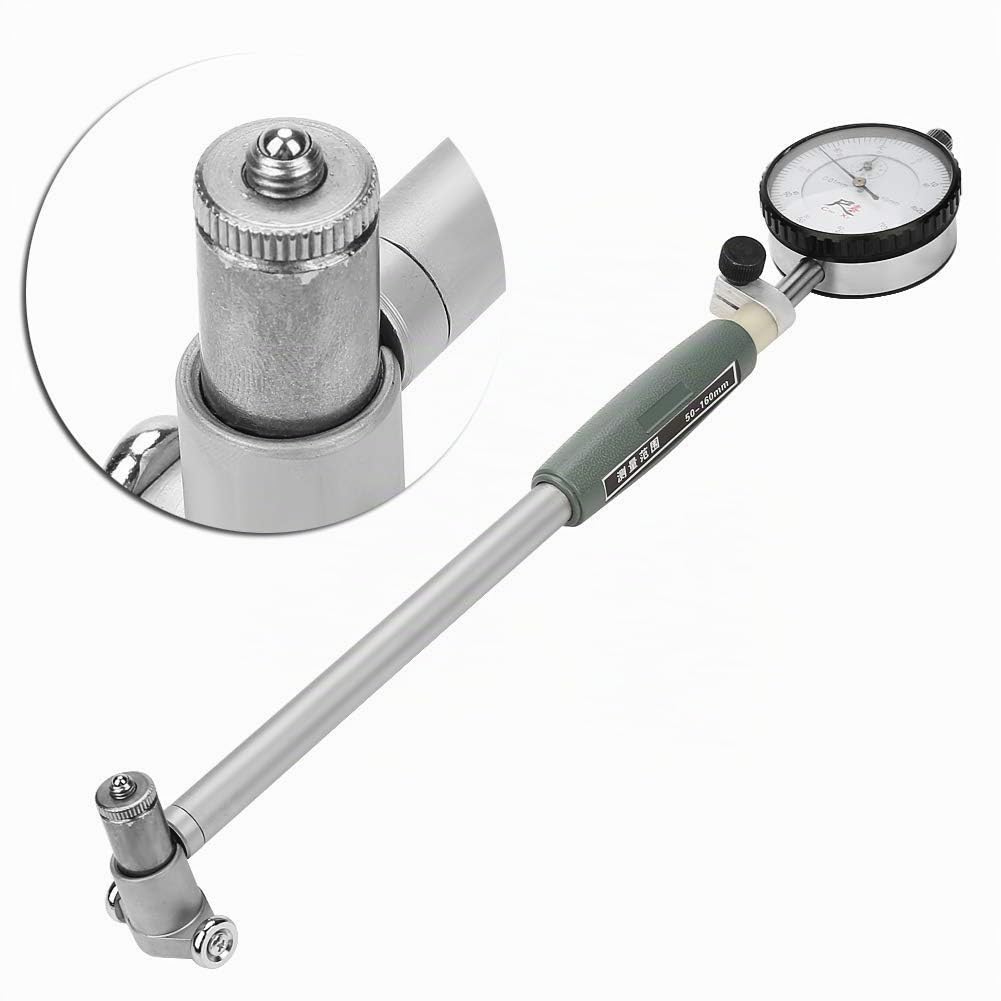 Jauges d'Alésage, Indicateur de Diamètre d'Alésage de Cadran 50-160MM Moteur de Mesure Kit de Cylindre pour Le Réglage du Diamètre d'Alésage