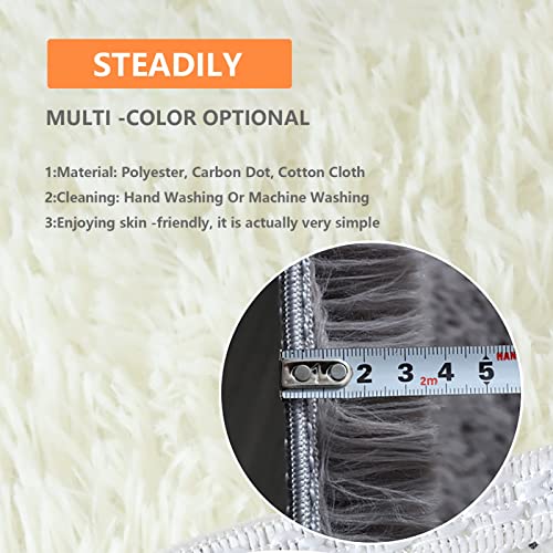 Luxuriöses verdicktes 3-teiliges Toilettensitzbezug-Set mit Badematte und WC-Vorleger, waschbare WC-Deckelbezüge für den Winter, Beige – Bild 5