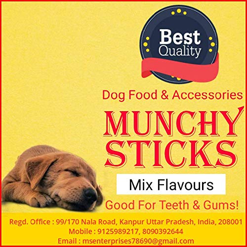 Image of Munchy Sticks Mix Flavours for Adult Dogs - 5 Kg Assortment (Chicken, Mint, Mutton & Natural) for Tasty, Healthy Treats (1 Count)