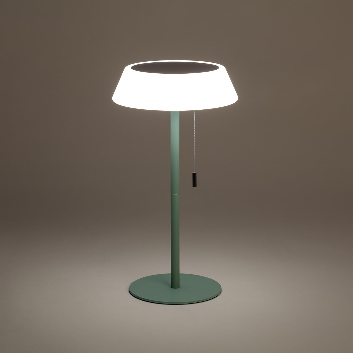 LEDKIA LIGHTING Lámpara de Mesa Solar Exterior LED 1.2W Metal Aldana Verde Celadón