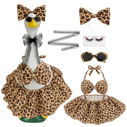 FLAIR GIFTS Porch Goose Outfit - 23" Leopard Bikini Swimsuit