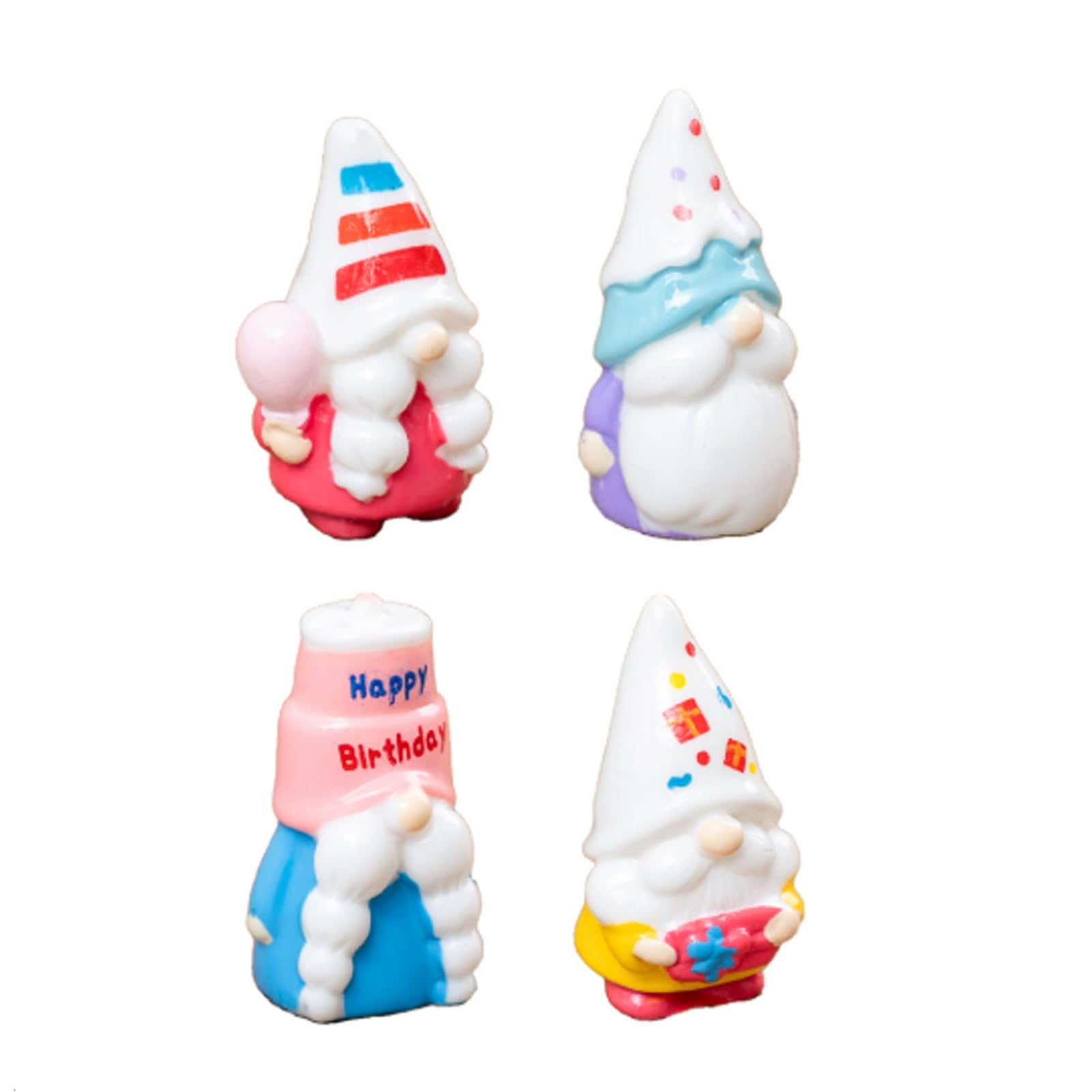 Celebratory Tiny Figure Sculpture Resin Festival Scene Decors Perfect for Shelf Display and Car Accessories Lovely Birthday Dwarf Figurine