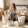 Trash Can Stickers | 4-Piece Fun Expressions Decals,Funny Trash Garbage Can Stickers,for Kitchen Bathroom Fridge Wall Bucket Yard Indoor #1