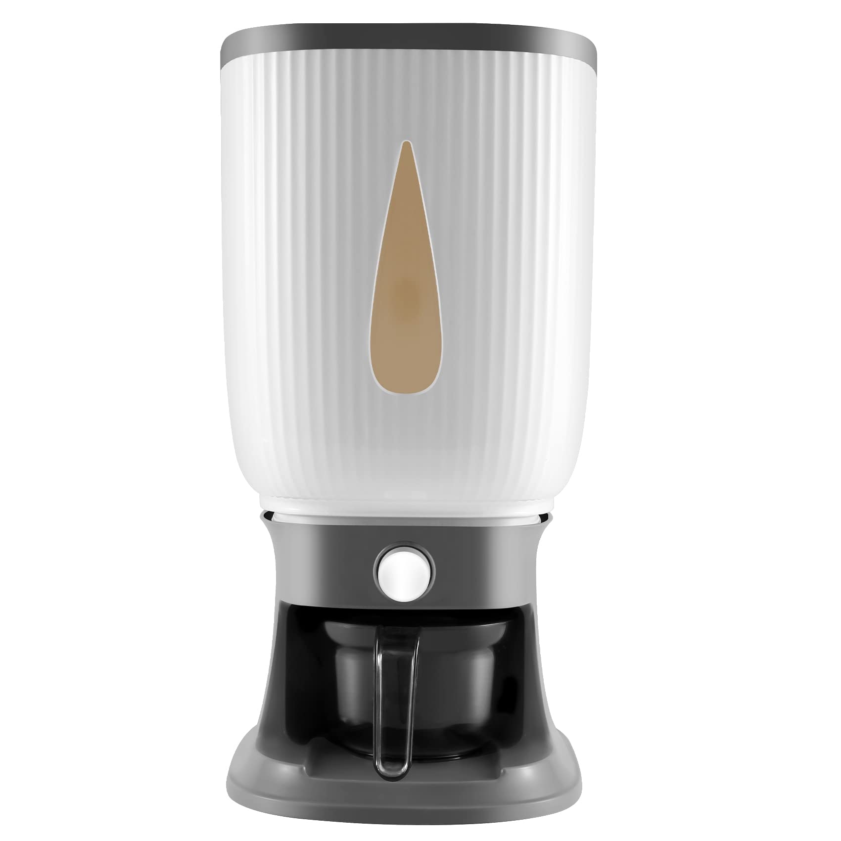 Pvczool White 10Kg Automatic Rice Dispenser With Rinsing Cup Smart Rice Dispenser Rice Storage Rice Bucket Household Rice Box-B