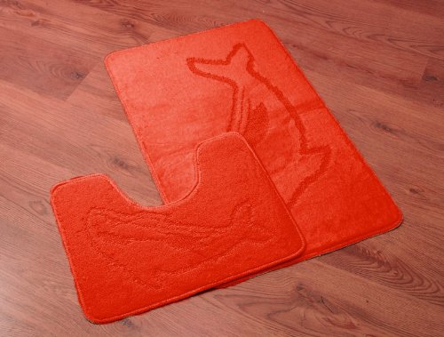 Nightzone Red Dolphin Tappetino da Bagno &
