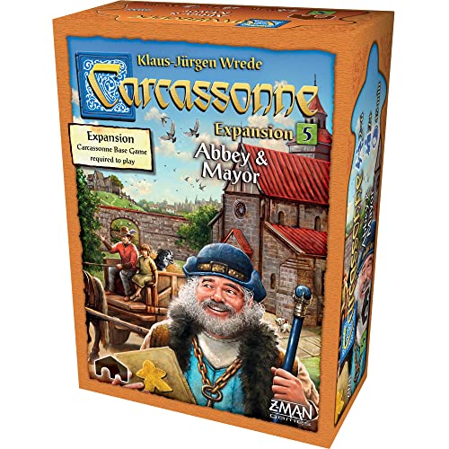 Carcassonne Abbey & Mayor – Espansione 5 Gioco Da Tavolo, Dai 7 Anni, 2-6 Giocatori