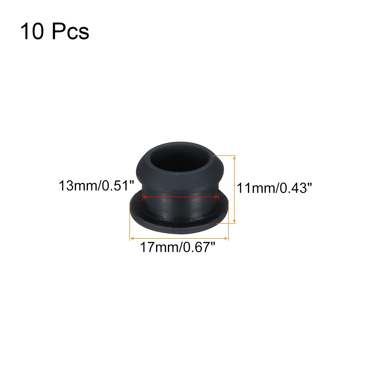 TA-VIGOR 10Pcs Silicone Snap in Locking Hole Plugs, 13mm Diameter Hole Stoppers - Image 2
