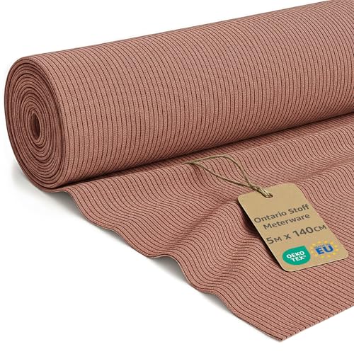 Velours côtelé au metre ameublement 5 m x 140 cm Tissus Revêtement pour Canapé Fauteuil Chaise Housse et Coussin Décoration Tapissier Résistant Oeko-Tex...
