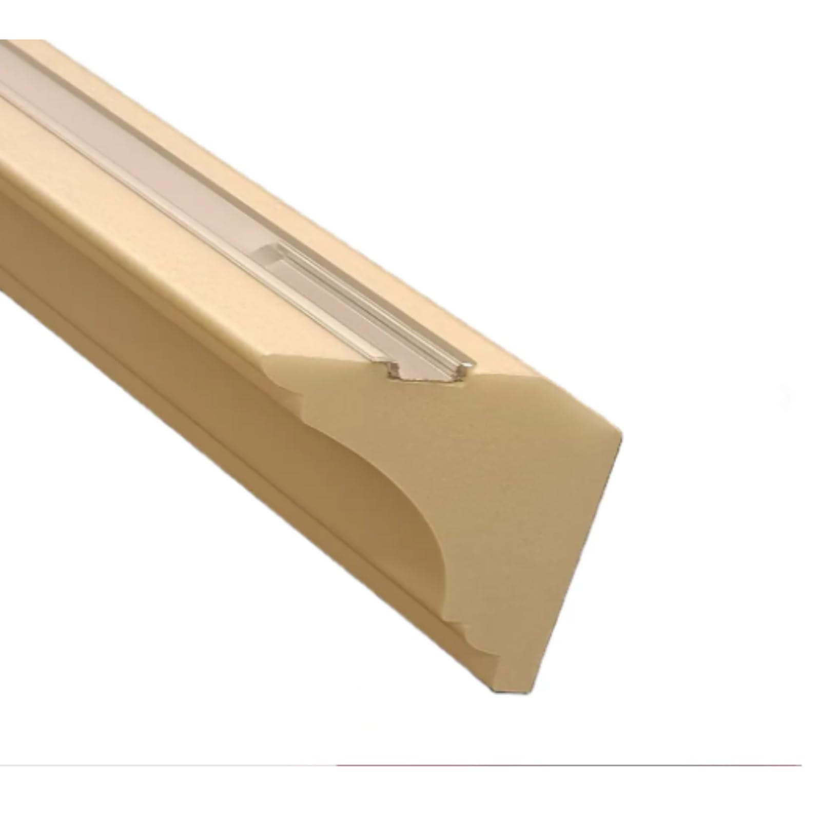 Cornici Decorative Velette LED per Soffitto e Pareti in Polistirolo XPS, con Profilo Alluminio e Cover Satinata – Set 5,5 m (5 x 1,1 m) – Modanature per Interni (Mod. 060105L)