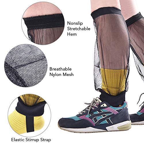 Festnight Anti-mosquiteiro malha polainas polainas mangas bug capas para acampamento ao ar livre cam