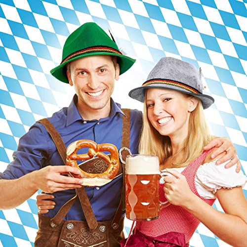 Image of Funtery 6 Pcs Oktoberfest Hats for Men German Hats Felt Bavarian Costume Accessories for Adults Unisex Party