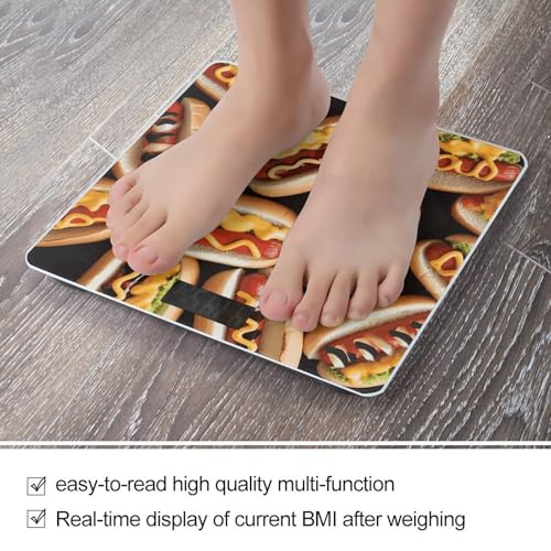 Báscula digital para baño Fun Food Hot Dogs precisa y moderna miniatura 5
