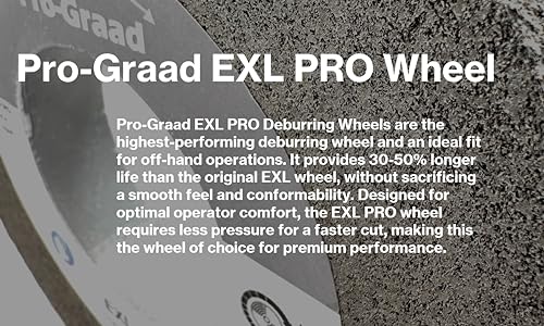 Image of EXL PRO Convolute Deburring Polishing Wheel - 8 inch x 1 /2 inch x 3 inch 9S Fine Silicon Carbide - Professional Grade - Metal Deburring, Finishing and Polishing Wheel - 94907-1 Pack