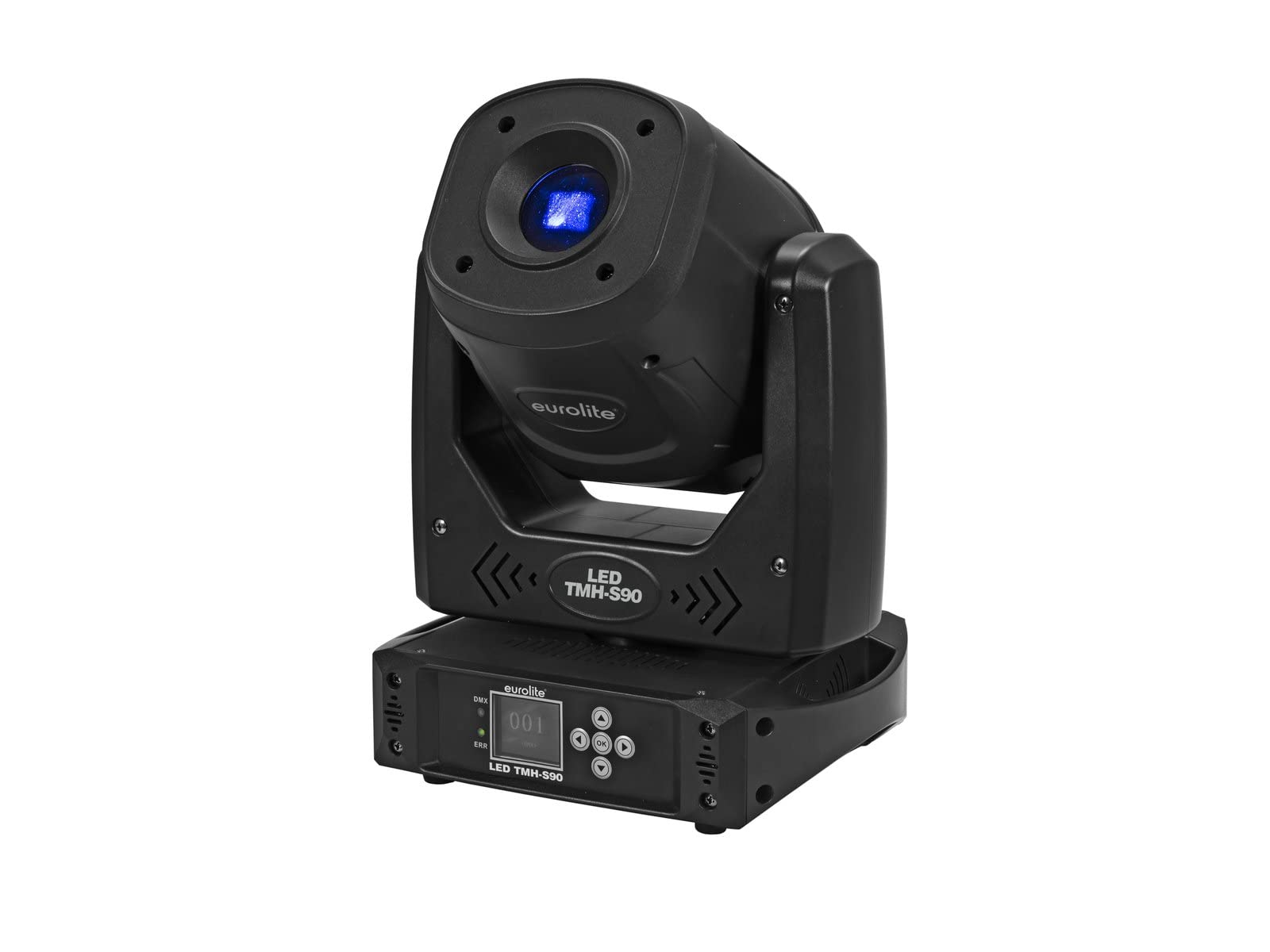 EUROLITE LED TMH-S90 Moving-Head Spot | LED-Moving-Head Spot mit Farbrad, statischem und rotierendem Goborad, Prisma und Fokus
