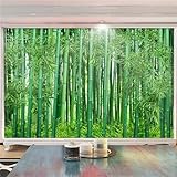POZYME Green Bamboo Forest Landscape Custom Mural Wallpaper, Pastoral Scenery 3D Wallpaper Decorative for Living Room Bedroom TV Background Hotel Bar Mural (Non-self-Adhesive)