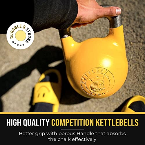 Kettlebell Kings | Competition Kettlebell Weights For Women & Men | Designed For Comfort In High Repetition Workouts | Superior Balance For Better Workouts (16 Kg) #TOP5