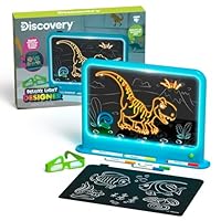 Discovery™ Deluxe Light Designer 6-In-1 Art Board – Includes 3D Glasses, 6 Washable Markers, Templates, 12 Light Modes| Kids Drawing Tablet, LED Scribble Doodle Electronic Drawing Pad Activity Toy Set