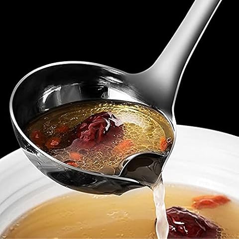 Cucharón de sopa de acero inoxidable separador de aceite Cover