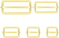 Vista 33 de CooBigo Paquete de 25 hebillas deslizantes ajustables de metal de 1 pulgada, ajustador rectangular Tri-Glide, deslizador de correa de tirantes