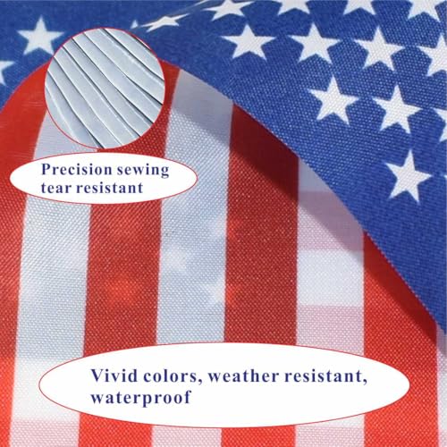Image of 2 Pack American Flag Banner String Small Mini 66 Feet 60 Pcs USA Hanging Flags Memorial Day Veterans Day 4th of July Decoration