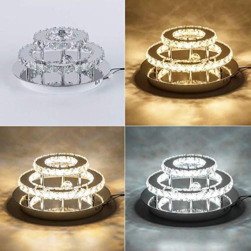 Lustre cristal LED plafonnier diamant pour salon chic