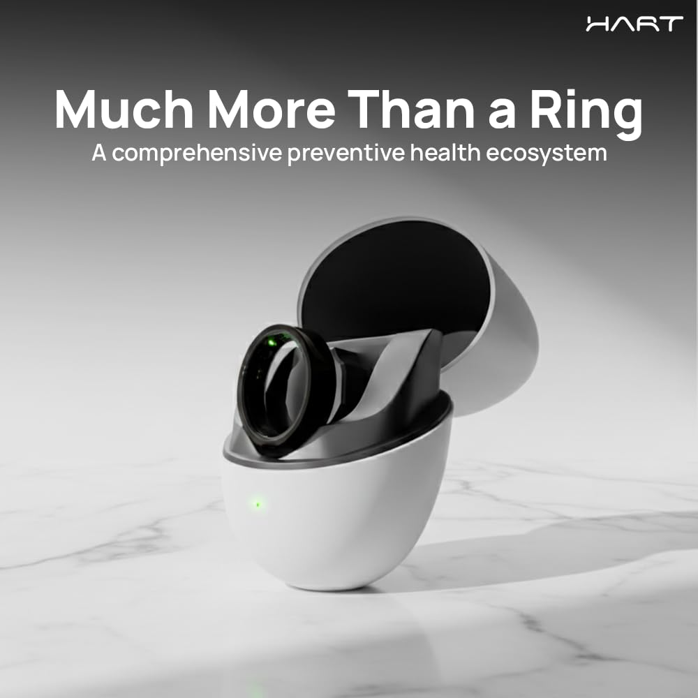 HART X2 - Anillo inteligente para mujeres y hombres, compra el kit de tallas primero, anillo avanzado de salud y fitness con rastreador de sueño, batería de más de 8 días, resistente al agua