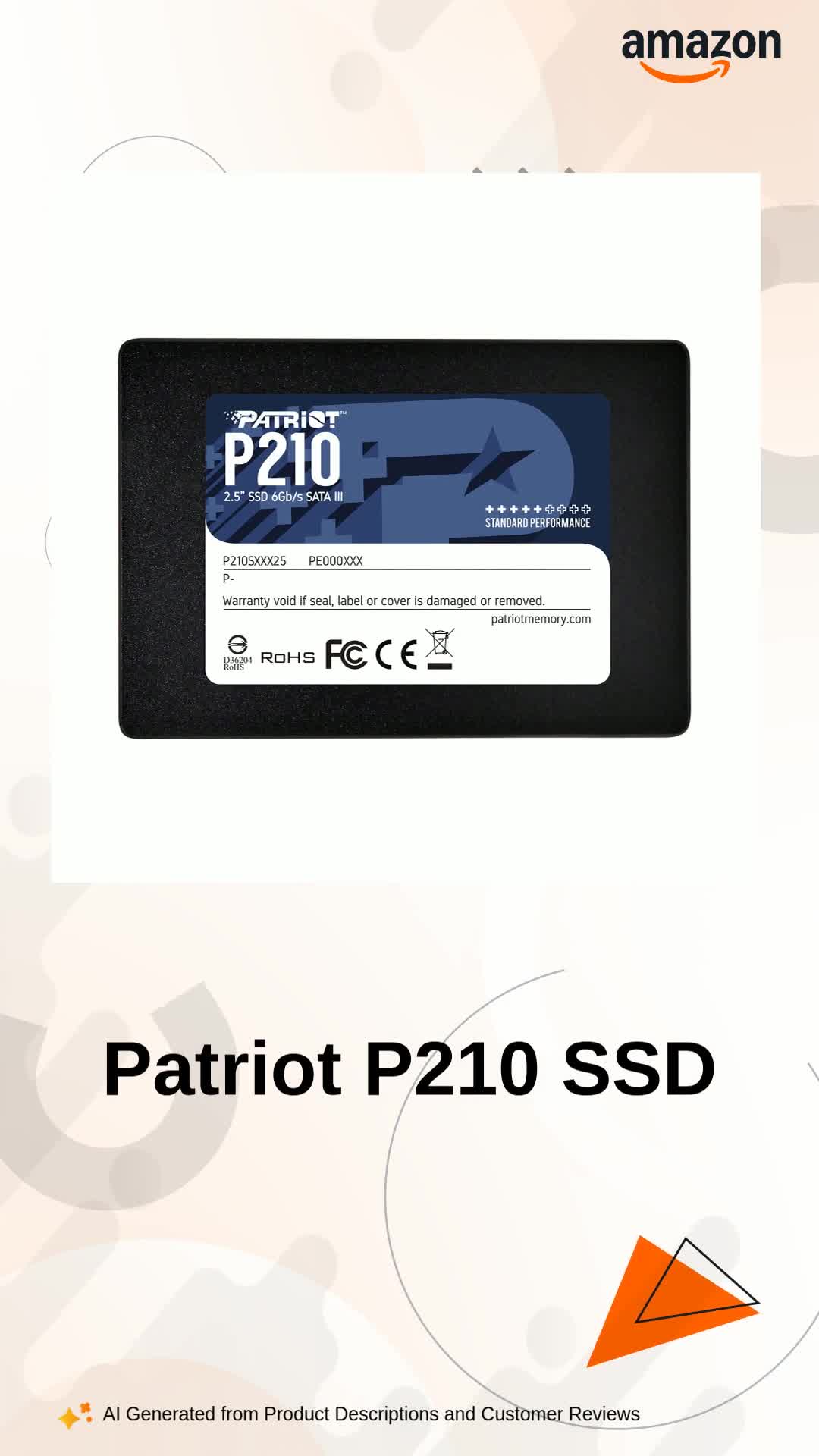 Amazon.in: Buy Patriot Memory P210 SATA 3 128GB SSD 2.5 Inch