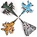 4 Pack: Diecast Fighter Jets Pullback Airplane Military Plane Toys Army Air Force Party Favors Kids Playset and Durable Die-cast Metal Miniature Aircraft Models for Imaginative Play
