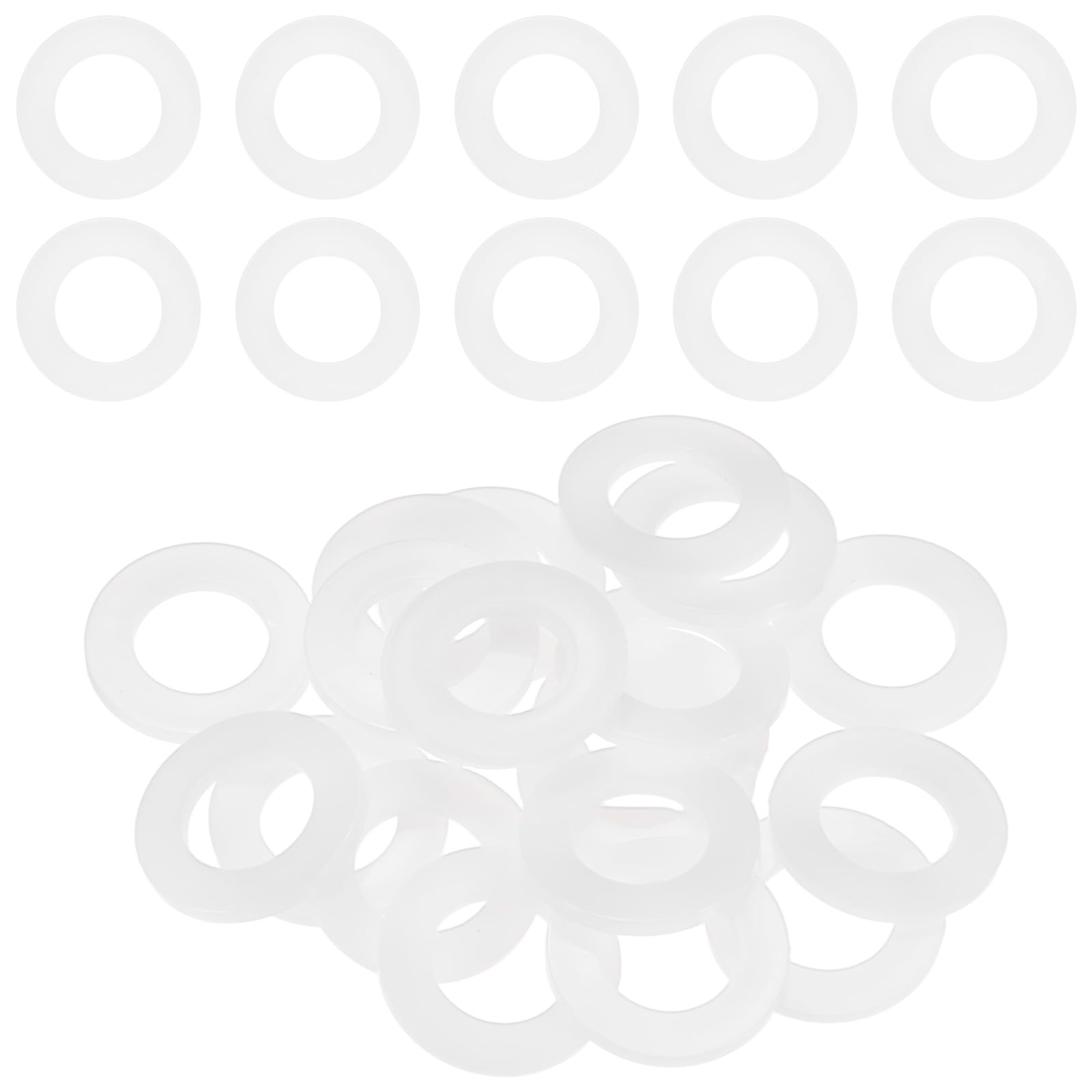M METERXITY 20-Pack M20 Nylon Flat Washers 20mm ID 36mm OD 3mm Thick Round Plastic Plain Washer Fastener Sealing Spacer Gasket Ring for Household/Commercial [White]
