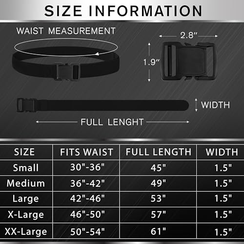 Image of TECEUM Tactical Belt - Heavy-Duty & Quick Release - Military, Work, Rigger, Duty & Utility Belt for Men