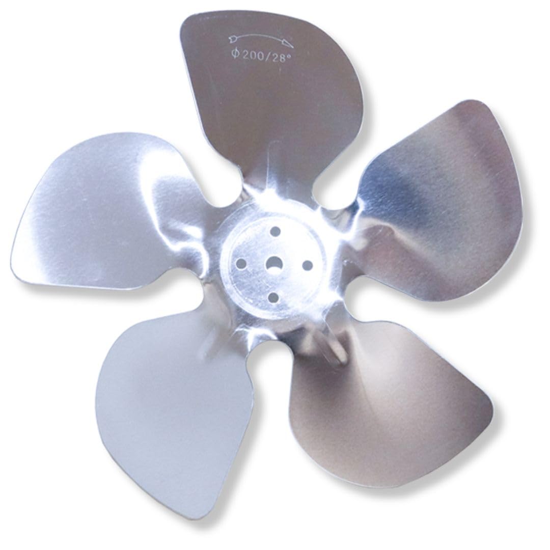 GOLDMAN SERVICE | Recambio Aspas Metálicas de Aluminio para Motor Fan Ventilador Botellero | Compatible Grandes Marcas | Diámetro Ø200mm
